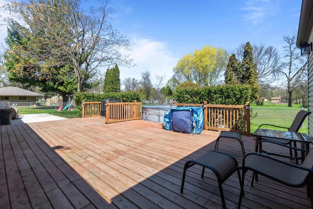 3500 W Justin St, Appleton, WI 54914 - view of wooden terrace