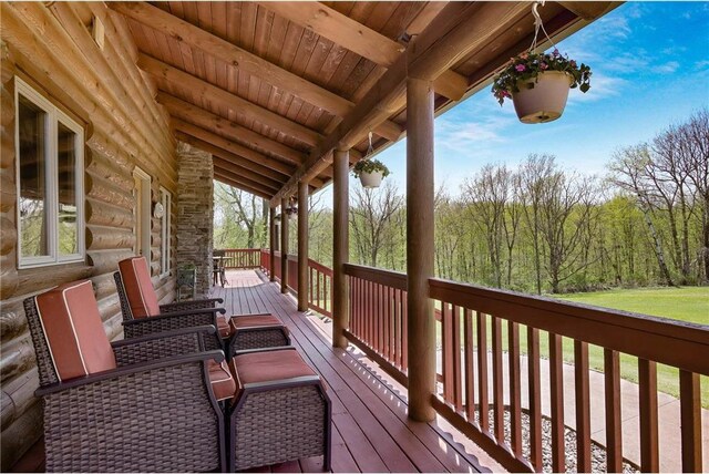 N5502 90th St, Elmwood, WI 54740 - view of deck