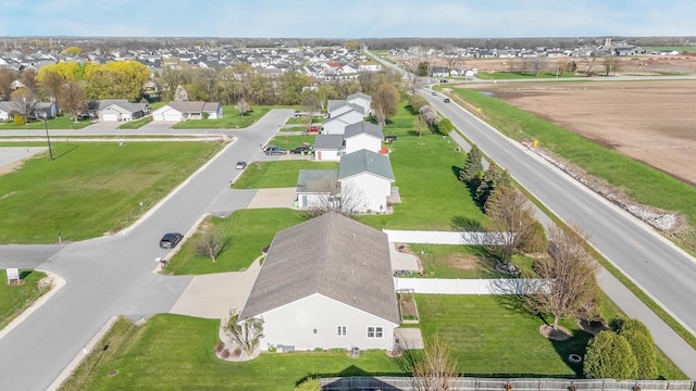 aerial view of residential area