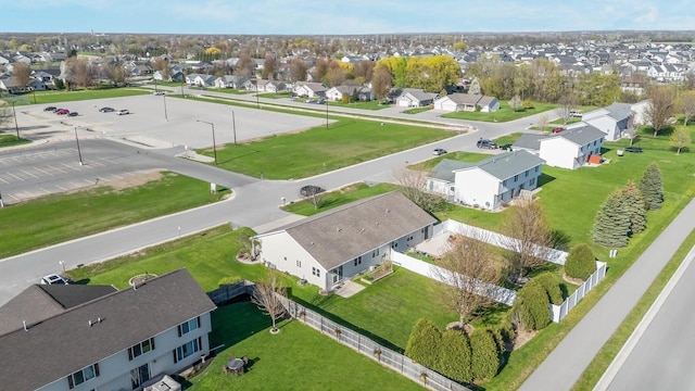 aerial view of residential area