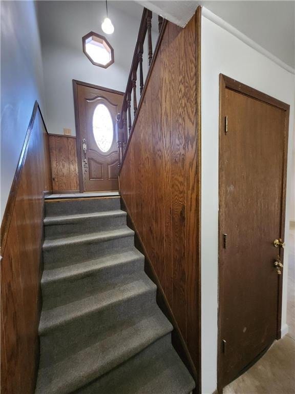 1451 90th Ave, Amery, WI 54001 - stairway with carpet