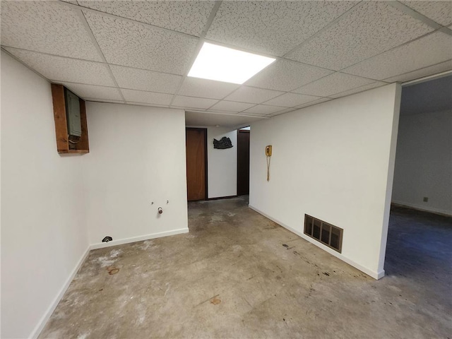 1451 90th Ave, Amery, WI 54001 - finished basement with baseboards and a drop ceiling