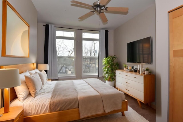 110 S Wisconsin St Unit 2E, Port Washington, WI 53074 - bedroom featuring ceiling fan