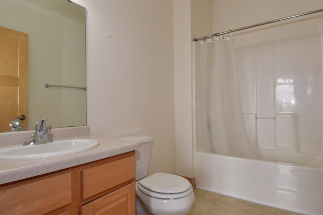 110 S Wisconsin St Unit 2E, Port Washington, WI 53074 - bathroom with toilet, vanity, and shower / bath combination with curtain