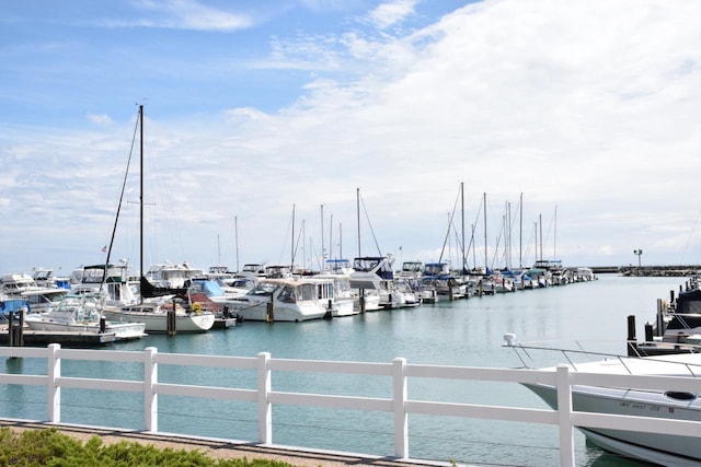 110 S Wisconsin St Unit 2E, Port Washington, WI 53074 - dock area featuring a water view