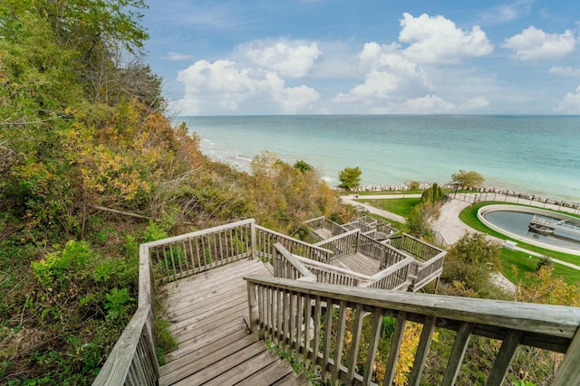 110 S Wisconsin St Unit 2E, Port Washington, WI 53074 - water view with nearby beach