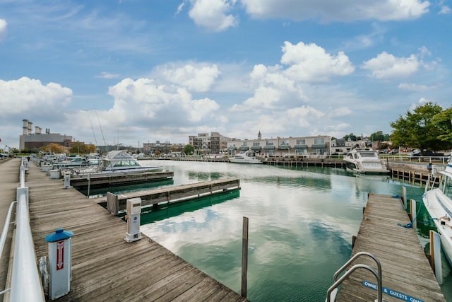 110 S Wisconsin St Unit 2E, Port Washington, WI 53074 - dock featuring a water view