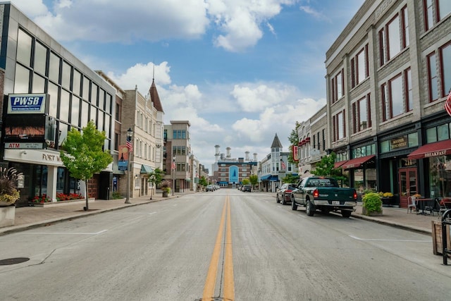 110 S Wisconsin St Unit 2E, Port Washington, WI 53074 - view of asphalt road with sidewalks, curbs, and street lights