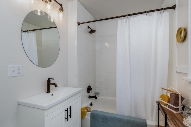 932 Washburn St, Beloit, WI 53511 - full bath with vanity and shower / bathtub combination with curtain