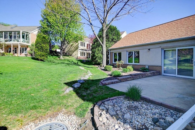 7910 N Brookline Dr, Madison, WI 53719 - view of green lawn with a patio area