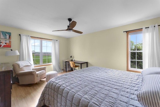 575 Fargo Trl, Middleton, WI 53562 - bedroom with wood finished floors and a ceiling fan