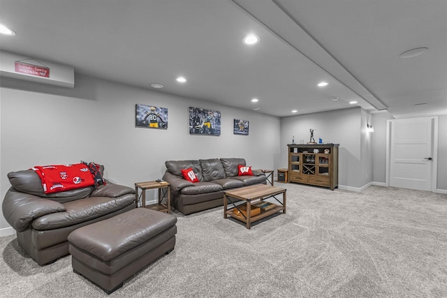 2149 Rosenberg Ln, Sun Prairie, WI 53590 - carpeted living room with baseboards and recessed lighting