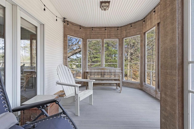 1229 Riverwood Ln, Sobieski, WI 02413 - sunroom with wood finished floors