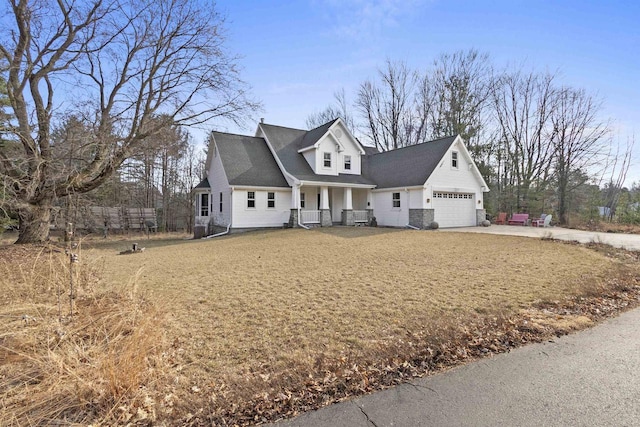1229 Riverwood Ln, Sobieski, WI 02413 - modern farmhouse style home with a porch and concrete driveway