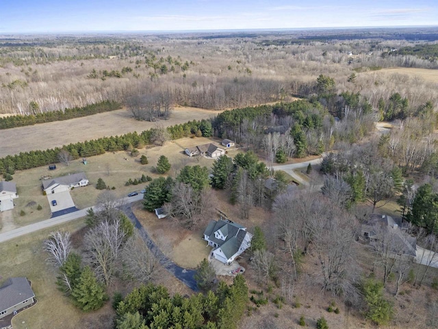 1229 Riverwood Ln, Sobieski, WI 02413 - aerial view of property and surrounding area with rural landscape