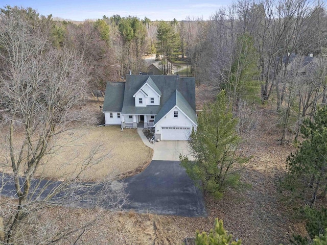 1229 Riverwood Ln, Sobieski, WI 02413 - view from above of property featuring a heavily wooded area