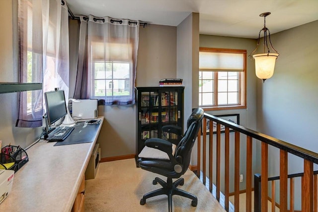 717 Larvik Ln, Stoughton, WI 53589 - office area with light carpet