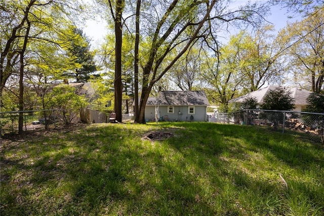 view of fenced backyard