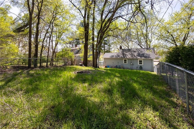 view of fenced backyard