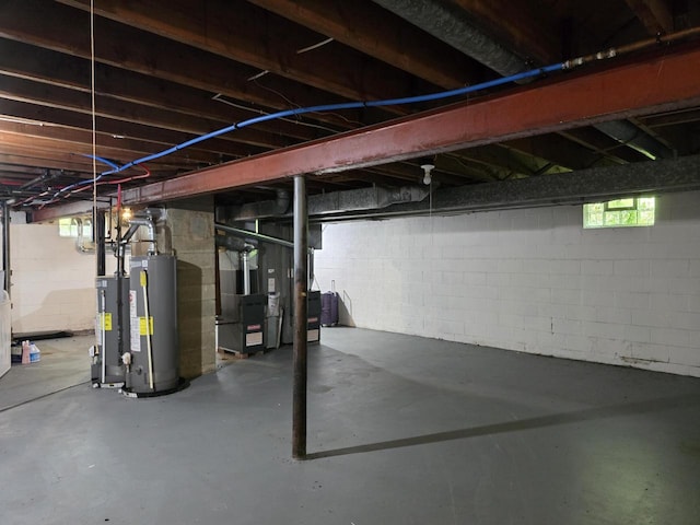 6321 W Keefe Avenue Parkway Unit 6323, Milwaukee, WI 53216 - basement with gas water heater and heating unit