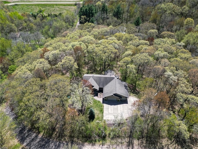 4221 Lassek Ct, Eau Claire, WI 54703 - aerial overview of property's location with a forest