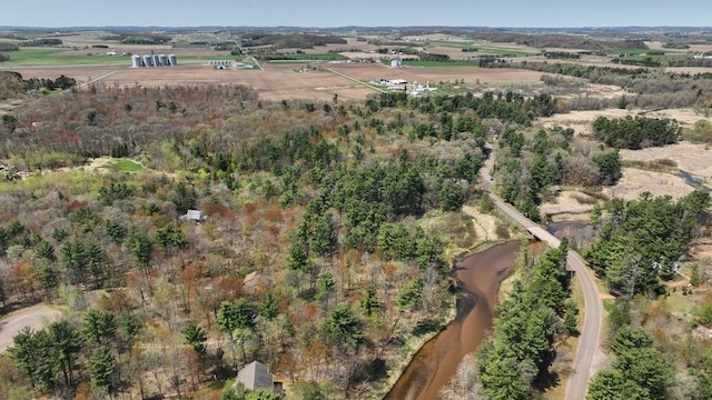 12384 98th St, Chippewa Falls, WI 54729 - aerial overview of property's location featuring rural landscape