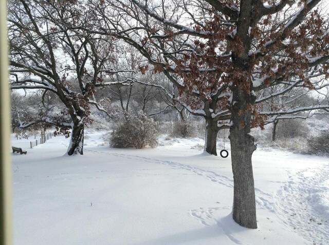 N3684 Petrie Rd, Lake Geneva, WI 53147 - view of yard covered in snow