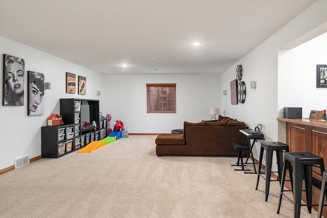 403 14th St, North Street, La Crescent, MN 55947 - carpeted living room with recessed lighting and baseboards