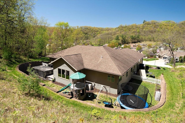 403 14th St, North Street, La Crescent, MN 55947 - view from above of property featuring a heavily wooded area
