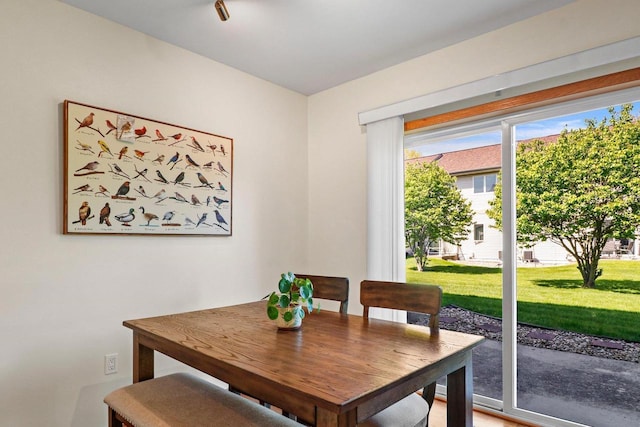 view of dining area