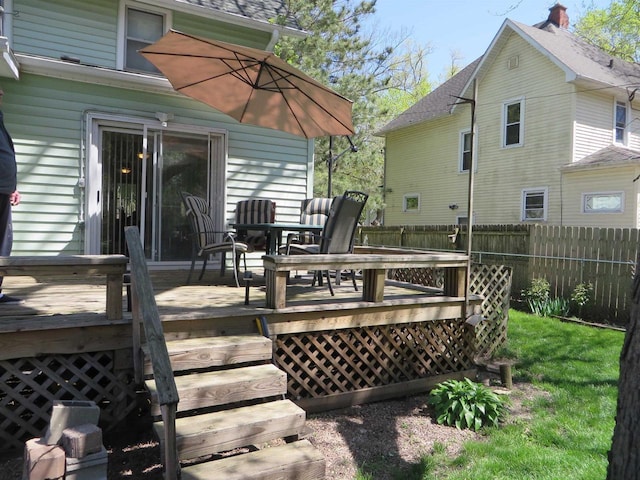944 9th St, Beloit, WI 53511 - deck featuring fence