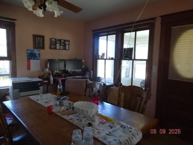 413 S Howard St, Princeton, WI 54968 - dining space featuring a ceiling fan
