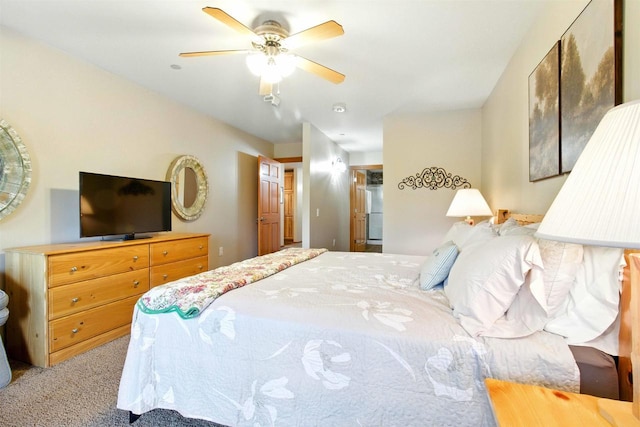 1822-3 Parkland Dr Unit 0703, Arkdale, WI 54613 - carpeted bedroom featuring a ceiling fan