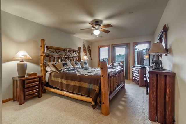 1839-6 20th Blvd Unit 0206, Arkdale, WI 54613 - bedroom with carpet and a ceiling fan