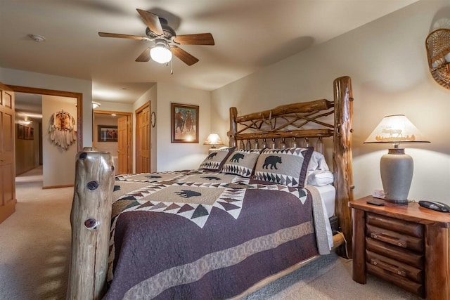1839-6 20th Blvd Unit 0206, Arkdale, WI 54613 - bedroom featuring carpet flooring, a ceiling fan, and a closet