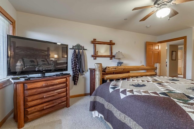 1839-6 20th Blvd Unit 0206, Arkdale, WI 54613 - bedroom featuring light colored carpet, baseboards, and a ceiling fan