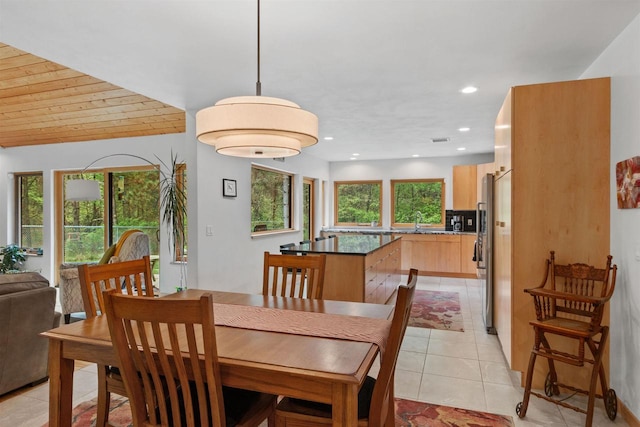 2191 County Road G, Nekoosa, WI 54457 - dining room with light tile patterned flooring and recessed lighting