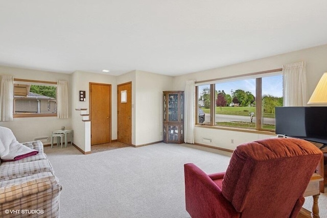 808 S 18th Ave, West Bend, WI 53095 - carpeted living area with plenty of natural light and baseboards