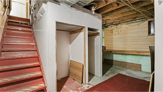 41 E Euclid Ave, Barron, WI 54812 - unfinished below grade area featuring stairway