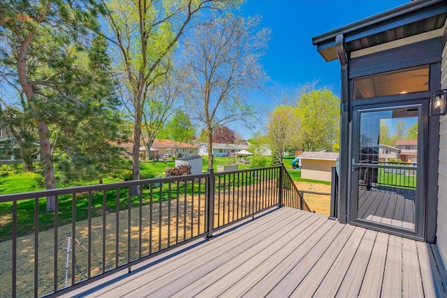 713 Kennedy St, Sauk City, WI 53583 - deck with a residential view