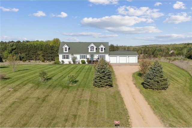 2136 62nd St, Somerset, WI 54025 - cape cod home with driveway, a front lawn, and a garage
