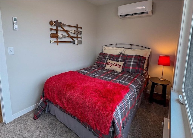 11445 State Highway 48, Luck, WI 54853 - bedroom with a wall mounted AC, carpet floors, and baseboards