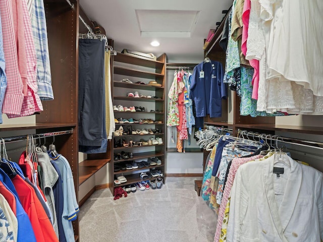 18585 Woodberry Ct, Brookfield, WI 53045 - spacious closet featuring attic access and carpet