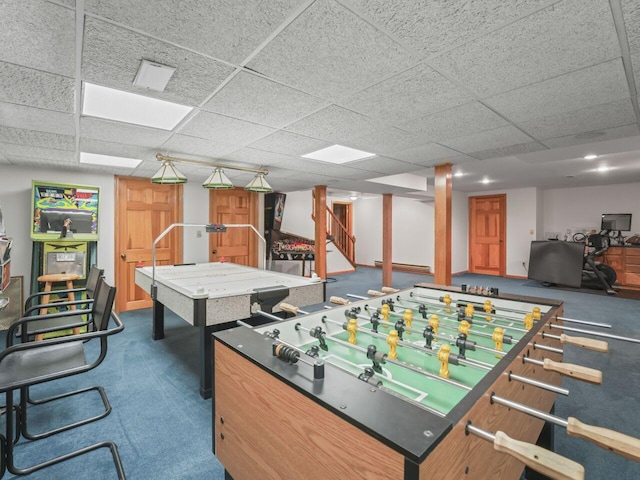18585 Woodberry Ct, Brookfield, WI 53045 - playroom with a paneled ceiling and carpet flooring
