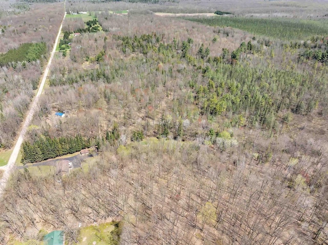 N11598 Helgeson Rd, Iola, WI 54945 - aerial view of property and surrounding area featuring a forest