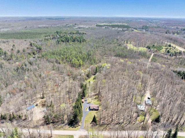 N11598 Helgeson Rd, Iola, WI 54945 - aerial view of property's location with a forest