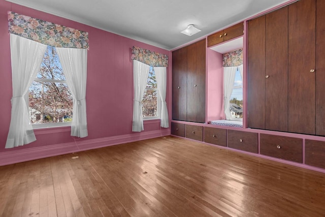 290 S Bridge St, Markesan, WI 53946 - empty room with wood-type flooring, plenty of natural light, and ornamental molding