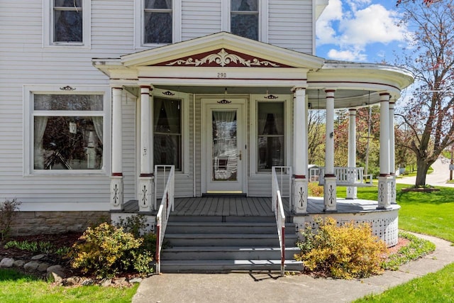 290 S Bridge St, Markesan, WI 53946 - view of exterior entry featuring covered porch