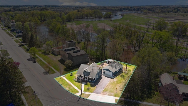 301 S Farmer St, Princeton, WI 54968 - aerial view of property's location featuring property parcel outlined and a forest