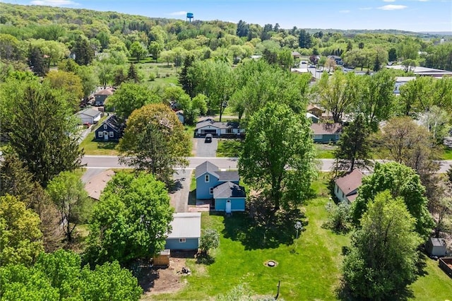 119 E 1st St, Dresser, WI 54009 - aerial perspective of suburban area featuring a heavily wooded area